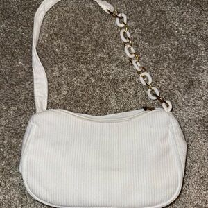 White Chain Strap Women's Bag